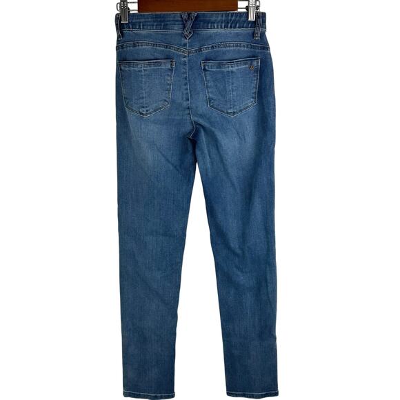 WIT & WISDOM LUXE TOUCH GIRLFRIEND JEANS IN MEDIUM WASH NWT WOMEN'S SIZE 0 - Picture 2 of 14